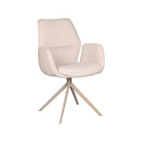 LABEL51 Eetkamerstoel Mellow - Naturel - Boucle - Taupe Onderstel van LABEL51 – Luxe comfort op maat van PureWonen. Vraag naar de beste prijs.