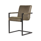 LABEL51 Eetkamerstoel Milo - Army green - Microfiber van LABEL51 – Luxe comfort op maat van PureWonen. Vraag naar de beste prijs.