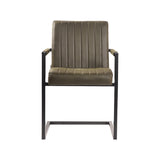 LABEL51 Eetkamerstoel Milo - Army green - Microfiber van LABEL51 – Luxe comfort op maat van PureWonen. Vraag naar de beste prijs.