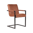 LABEL51 Eetkamerstoel Milo - Cognac - Microfiber van LABEL51 – Luxe comfort op maat van PureWonen. Vraag naar de beste prijs.
