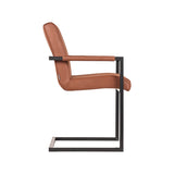 LABEL51 Eetkamerstoel Milo - Cognac - Microfiber van LABEL51 – Luxe comfort op maat van PureWonen. Vraag naar de beste prijs.