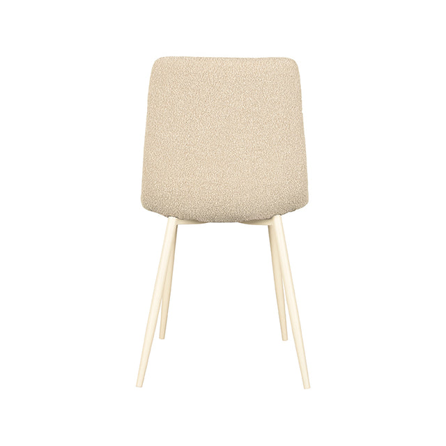 LABEL51 Eetkamerstoel Nino - Zand - Boucle van LABEL51 – Luxe comfort op maat van PureWonen. Vraag naar de beste prijs.