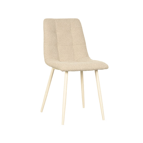 LABEL51 Eetkamerstoel Nino - Zand - Boucle van LABEL51 – Luxe comfort op maat van PureWonen. Vraag naar de beste prijs.