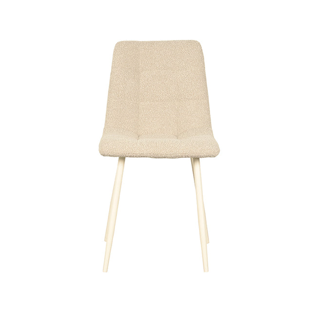 LABEL51 Eetkamerstoel Nino - Zand - Boucle van LABEL51 – Luxe comfort op maat van PureWonen. Vraag naar de beste prijs.