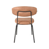 LABEL51 Eetkamerstoel Zack - Cognac - Microfiber van LABEL51 – Luxe comfort op maat van PureWonen. Vraag naar de beste prijs.