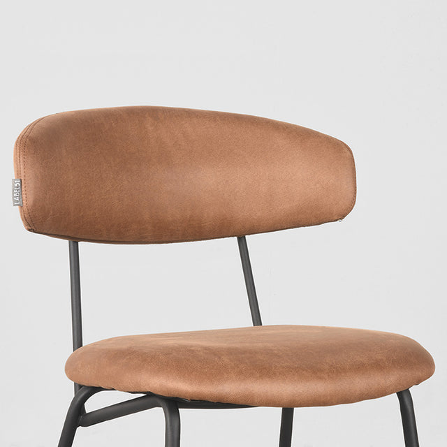 LABEL51 Eetkamerstoel Zack - Cognac - Microfiber van LABEL51 – Luxe comfort op maat van PureWonen. Vraag naar de beste prijs.