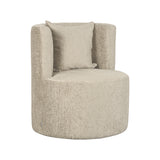 LABEL51 Fauteuil Evy - Beige - Fluweel - 65 cm