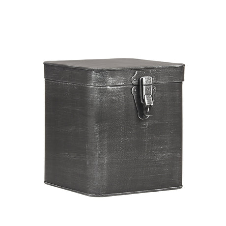 LABEL51 Opbergkist - Antiek grijs - Metaal - XL 18x19x21 cm van LABEL51 – Luxe comfort op maat van PureWonen. Vraag naar de beste prijs.