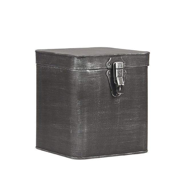 LABEL51 Opbergkist - Antiek grijs - Metaal - XL 18x19x21 cm van LABEL51 – Luxe comfort op maat van PureWonen. Vraag naar de beste prijs.