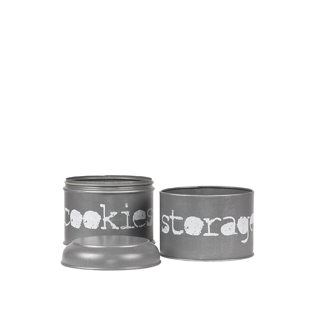 LABEL51 Opbergblik - Antiek grijs - Metaal - 17x17x27 cm van LABEL51 - laagste prijs offerte van PureWonen