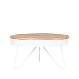 LABEL51 Salontafel Saran - Wit - Mangohout - 80 cm van LABEL51 - laagste prijs offerte van PureWonen