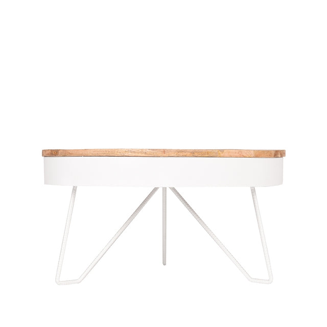 LABEL51 Salontafel Saran - Wit - Mangohout - 80 cm van LABEL51 - laagste prijs offerte van PureWonen