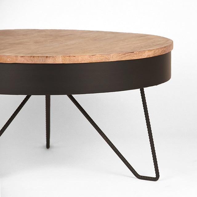 LABEL51 Salontafel Saran - Zwart - Mangohout - 80 cm van LABEL51 - laagste prijs offerte van PureWonen