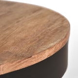 LABEL51 Salontafel Saran - Zwart - Mangohout - 80 cm van LABEL51 - laagste prijs offerte van PureWonen
