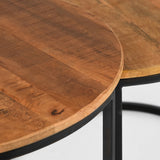 LABEL51 Salontafel Set Double - Rough - Mangohout - 70 cm van LABEL51 - laagste prijs offerte van PureWonen