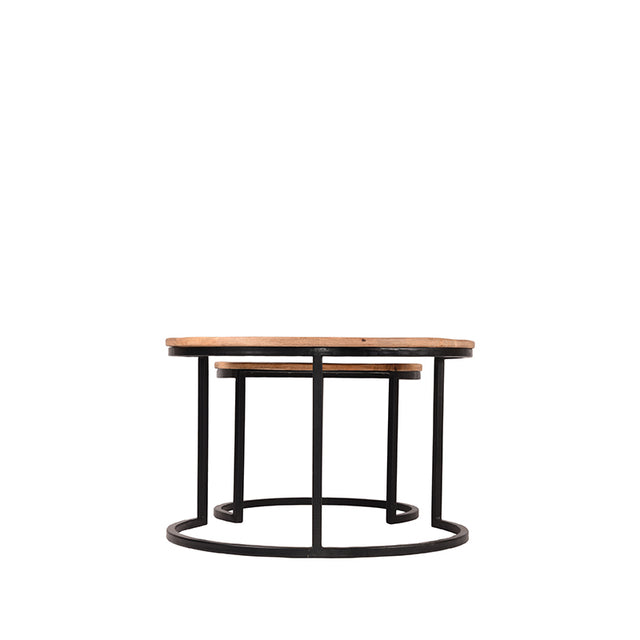 LABEL51 Salontafel Set Double - Rough - Mangohout - 70 cm van LABEL51 - laagste prijs offerte van PureWonen