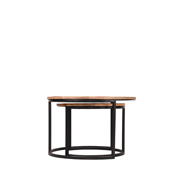 LABEL51 Salontafel Set Double - Rough - Mangohout - 70 cm van LABEL51 - laagste prijs offerte van PureWonen