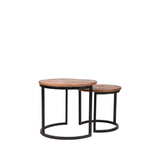 LABEL51 Salontafel Set Duo - Rough - Mangohout - 50 cm van LABEL51 – Luxe comfort op maat van PureWonen. Vraag naar de beste prijs.