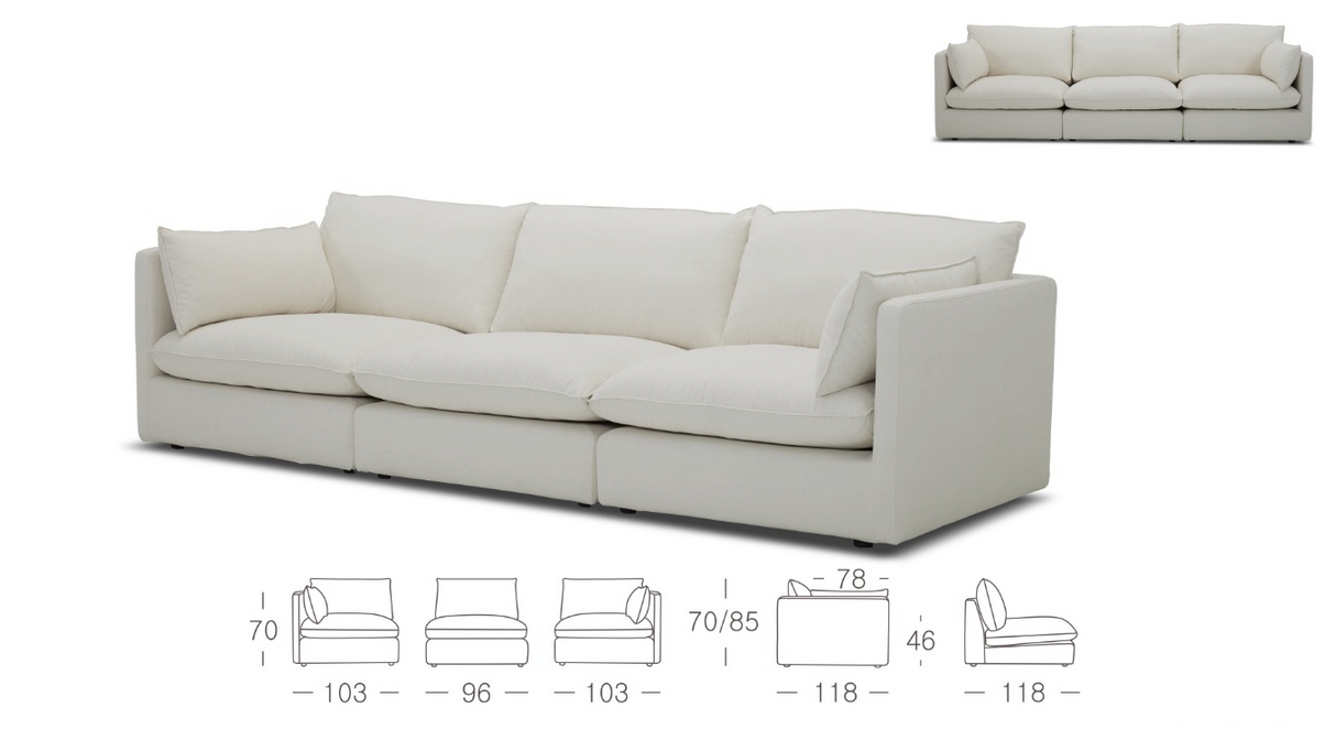 SALE Cloudy  sofa 3 zits