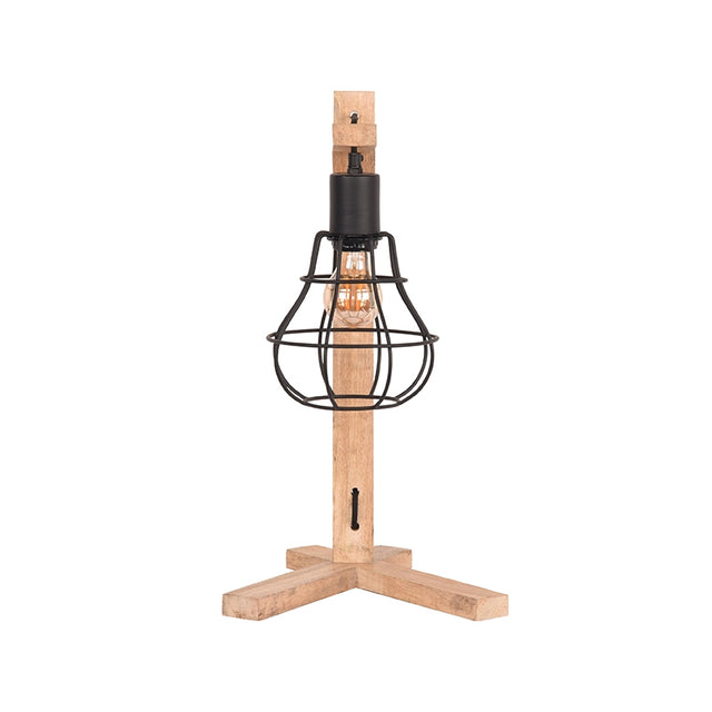 LABEL51 Tafellamp Drop - Zwart - Mangohout van LABEL51 - laagste prijs offerte van PureWonen