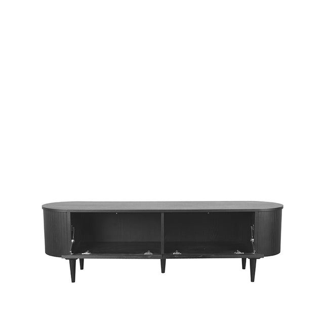 LABEL51 Tv-meubel Oliva - Zwart - Eiken - Tv-Meubel 180 cm van LABEL51 – Luxe comfort op maat van PureWonen. Vraag naar de beste prijs.
