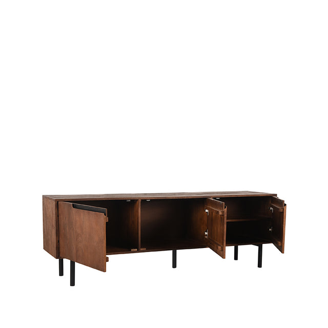 LABEL51 Tv-meubel Rio - Espresso - Mangohout - Tv-Meubel 180 cm van LABEL51 – Luxe comfort op maat van PureWonen. Vraag naar de beste prijs.